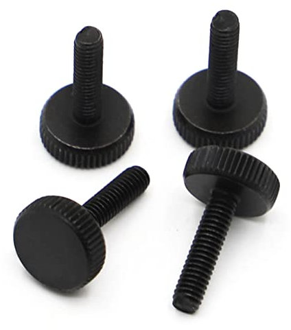 1-10 Stück DIN653 GB835 Schwarzer Kohlenstoffstahl Flachkopf Rändelschraube Handfest Computerschrauben M3 M4 M5 M6 M8 M10 HVFF (Color : 40mm, Size : M4 10pcs)