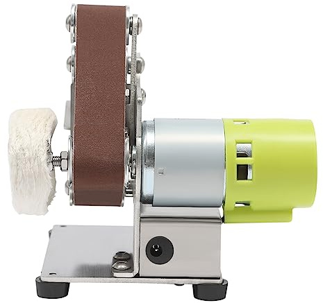 Mini Bandschleifer mit 10 Schleifbändern Max.10000 RPM DIY-Poliermaschinen-150W Schleifer 7-fach einstellbare Stromzufuhr +3 teiliger Schraubenschlüssel