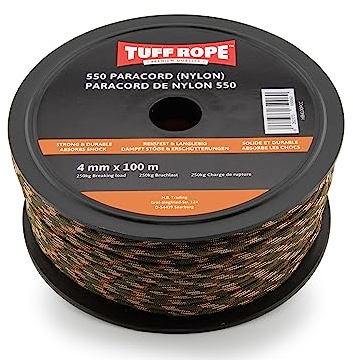 TUFF ROPE® Paracord 550 (Nylon) - 4mm - DAS Starke Seil - Reißfest & Langlebig - 7 Kernfäden - Mehrzweckseil für Outdoor, Haus & Garten in Premium Qualität
