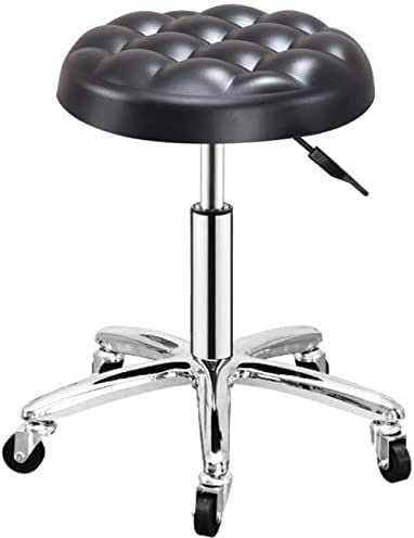 SOVORM Rollhocker Hocker auf Rädern Hocker, drehbarer Friseurstuhl, um 360° höhenverstellbarer drehbarer Modehocker, multifunktionaler Friseursalon-Schönheitssalonhocker. The New