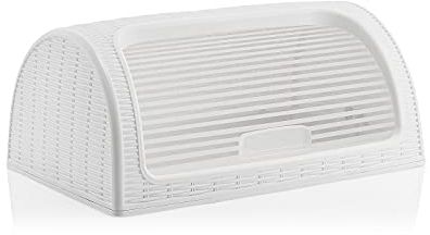 Posten Anker Design I Brotkasten Brotbox Brotkästen Retro I Aufbewahrung Backwaren I frisch halten (Modern Rattan Weiß)