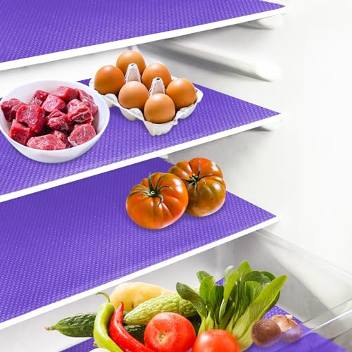 Daixers Daixer 20Pcs Refrigerator Liners, Washable Fridge Liner Shelf Mats Refrigerator Pads for Cupboard Cabinet Drawer Home Kitchen Accessories Organization (Purple), DD2023