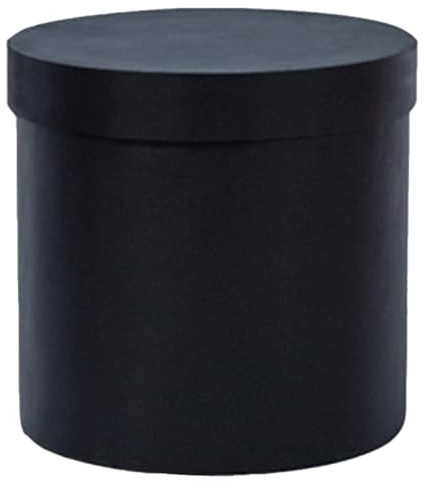 Gleavi Runde Geschenbox Mit Deckel - Mini Hug Bucket Blumenbox FüR Hochzeiten Geburtstagsfeiern Valentinstag Schmuckaufbewahrung 14X14X13 Cm Schwarz
