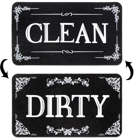 Qianyu Aimant de lave-vaisselle « Clean Dirty » double face fort/anti-rayures universel pour lave-vaisselle - Indicateur magnétique pour lave-vaisselle - Indique « Propre ou sale » pour l'organisation