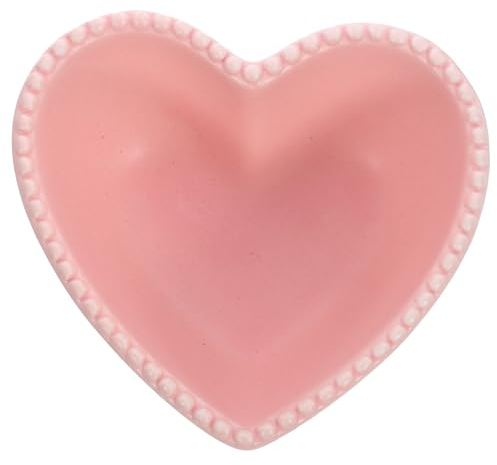PACKOVE Cuenco en forma de corazón – Cuenco de cerámica para aperitivos y frutas, plato para servir aperitivos, salsas, postres