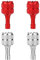 4 Stück Drohnen Controller Sticks, Aluminium Drohnen Fernbedienungs Joysticks Abnehmbar Daumenwippe Ersatz Kompatibel mit DJI Mini 3 Pro DJI RC Smart Controller Zubehör (Silber, Rot)