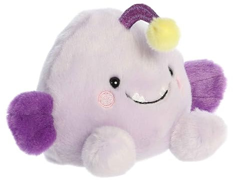 Aurora Adorable Palm Pals Blinky Angler Fish Stofftier im Taschenformat Spiel zum Sammeln Lila 12,7 cm