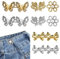8 Sets Knöpfe Hosen Enger Machen, Schmetterlingsform Hosen Enger Machen Clip Blütenform Waist Clip Fliege-Form Hosenknopf Zum Enger Machen Jeans Knöpfe Ohne Nähen Verstellbare Jeansknöpfe