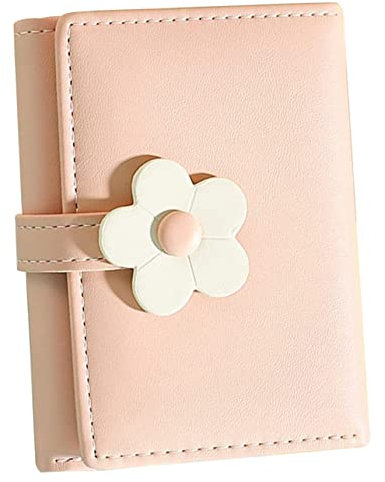 LIFKOME Porte- Pliant PU pour Motif Floral Portefeuille Compact Et Pratique Style Coréen pour Étudiants