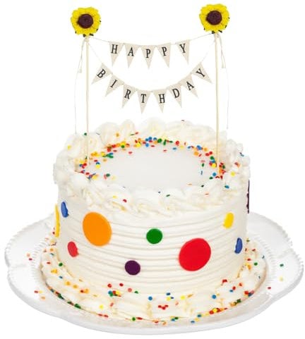 Happy Birthday Tortendeko,Torten Deko Geburtstag,Cake Topper Dekoration,Wimpelketten Happy Birthday Tortenstecker Set,Vintage Kuchen Topper Girlande,Mini Kuchendeko Banner für Geburtstagsfeier liefert