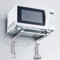 Soporte de pared para microondas, soporte universal de acero inoxidable, plegable, marco de soporte elástico para horno, soportes de microondas (color: A)
