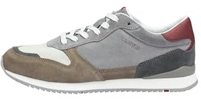 LLOYD Herren Halbschuhe Elmore, Männer Low-Top Sneaker, lose Einlage,Strassenschuhe,Sportschuhe,Freizeitschuhe, Polvere/Grey/Chianti, 42 EU / 8 UK
