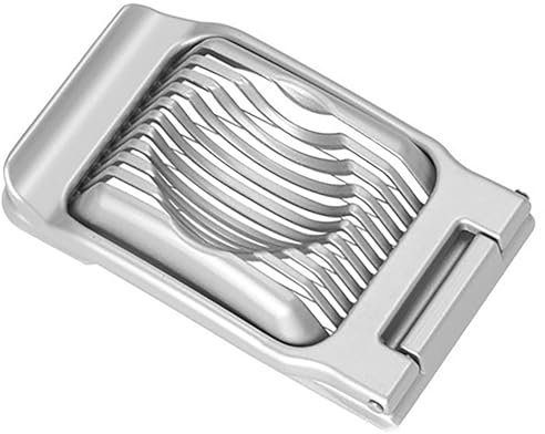 FEVKFTXF Aluminum alloy egg slicer, multifunctional kitchen tool, household egg slicer,Silver
