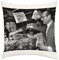 Fabulous Kissen aus weißem Samt – Jacques Chirac Swag Vintage Schinken President Frankreich – 40 x 40 cm – samtige Haptik – Bezug und Kissen inklusive
