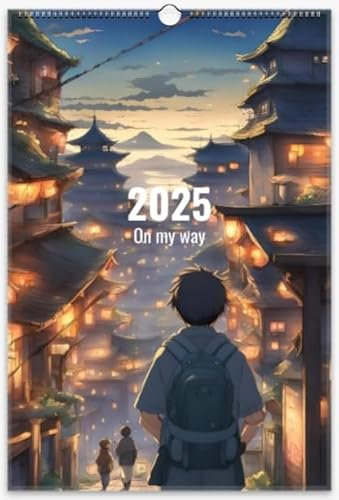 Japanischer Anime-Wandkalender 2025, On My Way, Ledger-Größe 27,9 x 41,9 cm