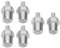 VGOL 3 Pairs M8 Thread Male Zinc Battery Terminal Connectors Charging Posts Adapter Positive Negative for Battery Extension and Charging Car Boats