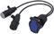 SAMETRUCK LKW Kurzadapter 24V mit 50cm Kabel 15pol auf 2X 7pol Stecker Steckdose Anhänger