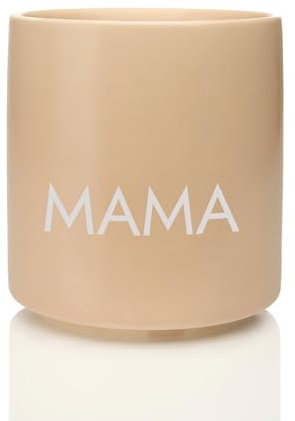 Giftandprint Beige Mama Ohne Henkel Tasse Geschenke Muttertag mit Spruch Kaffeebecher minimalistische Kaffeebecher, Keramik, 250 ml