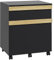 Vinsetto Caisson de Bureau à roulettes Meuble de Rangement Mobile avec 2 tiroirs coulissants trieur à dossiers 48 x 40 x 59,5 cm Noir