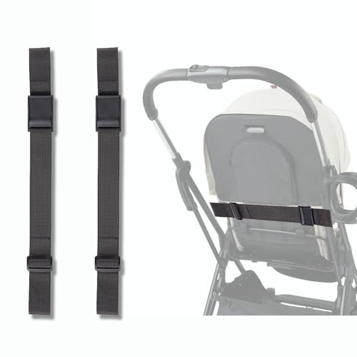 2 Stück Kinderwagen Sitzgurte zum Aufrichten (Schwarz) Universelle Sit Me Up Gurte,Kinderfahrrad-Anhänger Kompatibel mit Babyzen Yoyo u.a. Kinderwagen