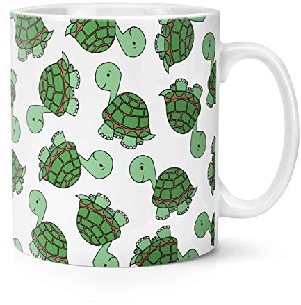Turtle Tortoise Pattern 10oz Mug Cup