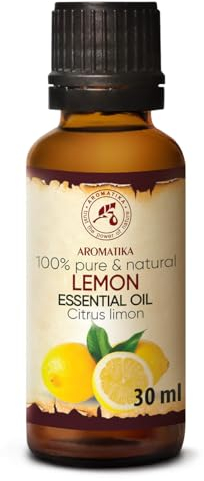 Zitronenöl 30ml - Citrus Limon für Schönheit - Sauna - Kosmetik - Aromatherapie - Diffusoren - Haut & Haare - Duftlampe - Raumduft - Körperpflege - Nagelpflege - Gute Laune