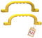 h2i 2 Stück Haltegriffe Spielturm & Klettergerüst | Kinder Handgriff aus Kunststoff für Stelzenhaus & Hochbett | wetterfeste Spielplatz Griffe | inkl. Befestigungsmaterial | Spielturm Zubehör | gelb