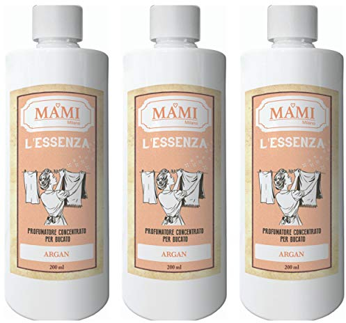 MAMI Milano Profumatore, Profuma Bucato per Lavatrice, Confezione da 3x200ml - Argan