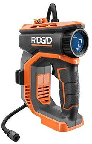 RIDGID 18V Digital Inflator - Battery & Charger Sold Separately - 150 PSI, 150 L/min, 20 Hose - Orange - Automatic, Battery Powered - Air Pump