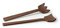 Continenta Salatbesteck, Walnussholz, 30,5 cm, Holz, Mehrfarbig, one Size