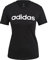 adidas Damen Essentials Slim Logo Tee, Black/White, L Tall