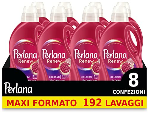 Perlana Renew Colorati Waschmittel für alle Buntwäsche, frischt die Farben auf und erneuert die Fasern, 1er Pack (1 x 24 Waschladungen)