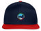 Spreadshirt Stilfser Joch Italien Gebirgspass Snapback Cap, One Size, Navy/Rot
