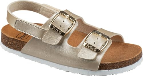 Scholl Turtle, Sandali con cinturino, Bambina, Bambino - Kids, Platino, 24