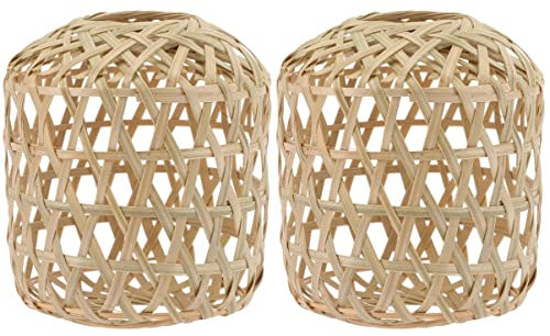 Lot De 2 Petits Abat-jours Tissés Pour Lampe Suspendue Décoration Dintérieur Style Chinois
