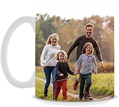 Personalised with Two Photos/Multi Photo Printed Collage Mug, 11oz White Ceramic Mug, Any Special Occasion Novelty Gift Coffee Tea Mug. (2 Photo)