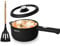 DEZIN Electric Cooker, 2L Non-Stick Sauté Pan, Rapid Noodles Cooker, Mini Pot for Ramen with Power Adjustment, Dorm Room Essential (Egg Rack Included)