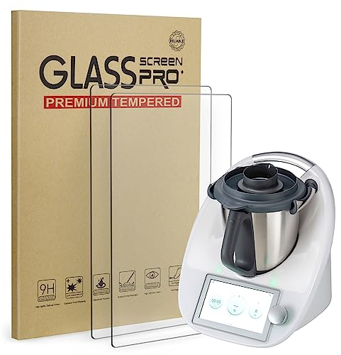 Displayschutzfolie für Thermomix TM6, Ancable 2 Stück 9H Panzerglasfolie kompatibel mit Thermomix TM6 Display Schutzfolie, Langlebig Kratzfest Thermomix Zubehör