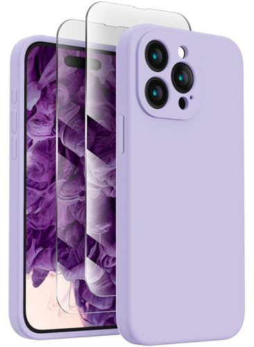 FireNova Designed for iPhone 15 Pro Case, 6.1, Clove Purple | Silicone Upgraded [Camera Protection] Phone Case, with Soft Anti-Scratch Microfiber Lining Inside