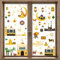 JUNEBRUSHS Ramadan Fensteraufkleber, 9 Blätter Eid Mubarak Stickers Eid Mubarak Fensterbild Set Stern Halbmond Fenster Aufkleber Muslim Fensteraufkleber Ramadan Dekorationen für Zuhause