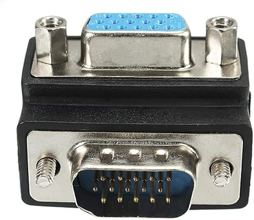 hobbyant 90 Degree Right Angle 15 Pin VGA SVGA Male to Female Converter Adapter