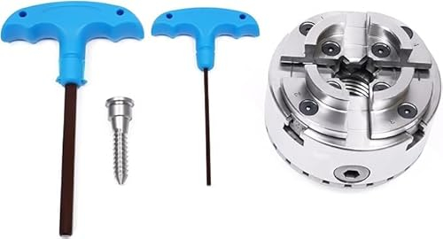 LANNADD Mandrino a 4 ganasce, mandrino M33, mandrino a tornio, autocentrante, per tornio e tornio, adatto per macchine da intaglio in legno