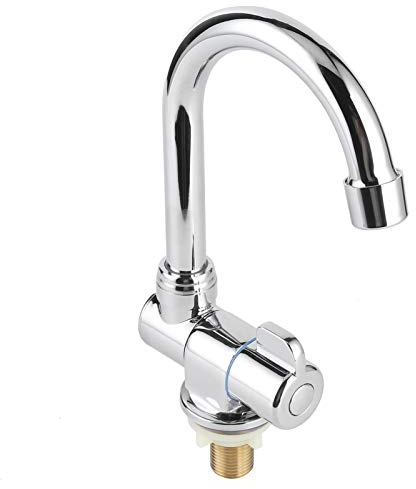 Kaltwasserhahn, Waschtischarmatur, um 360 Grad Drehbar, Edelstahl-Wasserhahn, Wohnmobil, Küchenzubehör für Wohnmobile