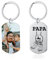 lorajewel Papa Porte-clés Personnalisés Cadeau Personnalisé Homme Fete Des Peres Acier inoxydable Porte-clé avec Nom Photo