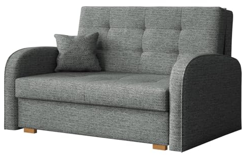 Mirjan24 Schlafsofa Viva Gold II mit Bettkasten, 2 Sitzer Polstersofa mit Schlaffunktion inkl. Kissen, Sofa, Sofagarnitur, Bettsofa, Wohnlandschaft, Farbauswahl (Aragon 93)