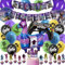 YianHien Geburtstagsdeko Jungen, 40 Stück Gaming Geburtstag Deko Luftballons Set für Gamer Geburtstag, Fort Gaming Thema Party Deko Set mit Tortendeko und Banner, Fort Gaming Controller Folienballon