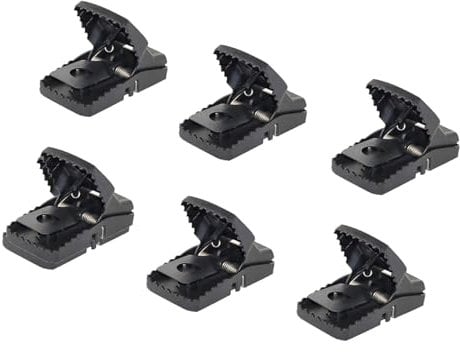 Rattenfalle Schlagfallen,6 Stück Mausefalle Schlagfalle,Wiederverwendbar Mäusefallen Kunststoff Rattenfallen Mausfallen für Haus und Draußen Wiederverwendbare Mausfallen für Drinnen und im Garten