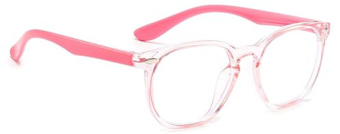 Belligern Kids Blue Light Glasses, Kids Fake Glasses with Anti-Blue Light Technology, Universal Fit, Pink, Unisex Kids, Reading Glasses