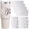 Fullhawl 8 Sheets UV Dtf Cup Wrap Waterproof Split Initial Letters Stickers Custom Vinyl Lettering Alphabet Stickers Personalized Vinyl Name Decals for Tumbler Notebooks Cup Laptop DIY Crafts(Silver)