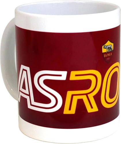 Tazza Mug in Ceramica con Interno Bianco per AS ROMA Giallorossi Prodotto Ufficiale